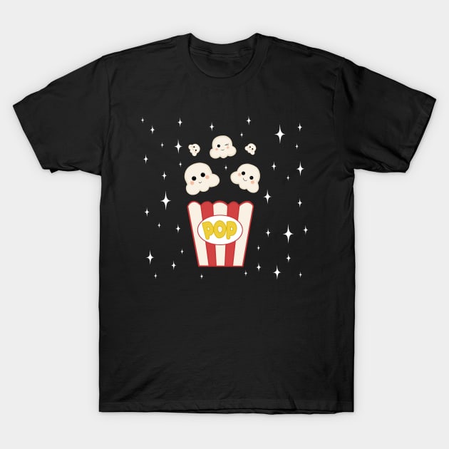 Kawaii Popcorn T-Shirt by valentinahramov